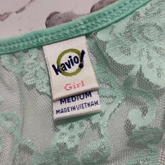 Mint Green Lace Back Tank Top with Cactus Print - Picture 2 of 2